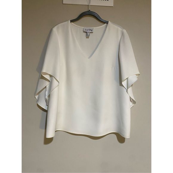 Joseph Ribkoff Vanilla Top, White Blouse, Style 193450, Size 10, MSRP $183 - Picture 3 of 8